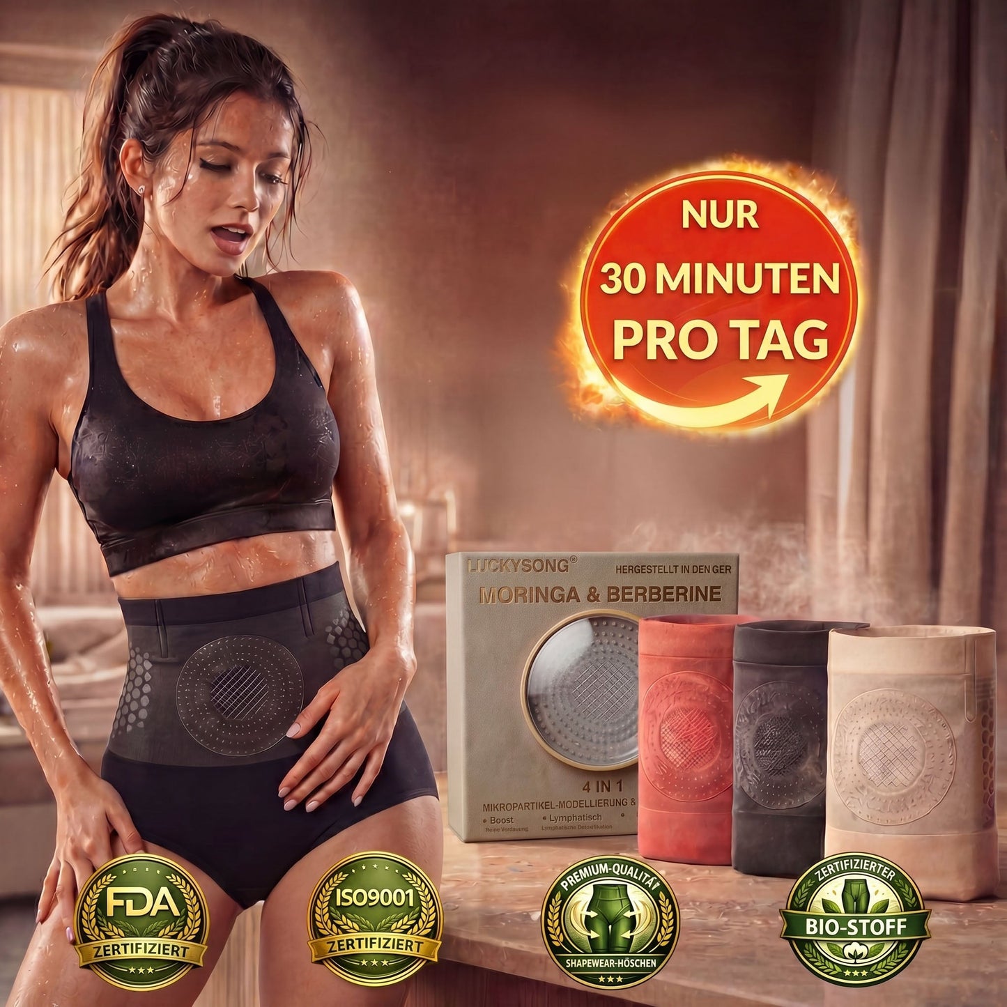 𝑶𝒇𝒇𝒊𝒛𝒊𝒆𝒍𝒆𝒓 𝑺𝒉𝒐𝒑|✅ 𝐿𝑈𝐶𝐾𝑌𝑆𝑂𝑁𝐺® 𝟐𝟎𝟐𝟔 Moringa & Berberin 4-in-1 Mikropartikel-Sculpting & Fettverbrennungs-Shorts🌞